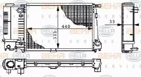 HELLA 8MK 376 711-591 - Радиатор, охлаждение двигателя autosila-amz.com