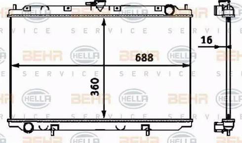 HELLA 8MK 376 718-491 - Радиатор, охлаждение двигателя autosila-amz.com