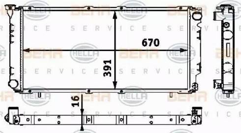 HELLA 8MK 376 718-441 - Радиатор, охлаждение двигателя autosila-amz.com