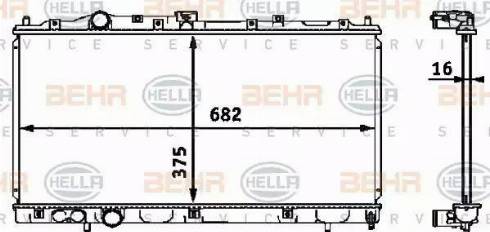 HELLA 8MK 376 718-411 - Радиатор, охлаждение двигателя autosila-amz.com