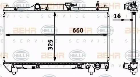 HELLA 8MK 376 718-481 - Радиатор, охлаждение двигателя autosila-amz.com