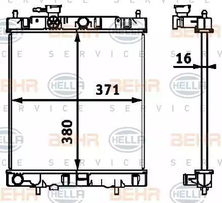 HELLA 8MK 376 718-431 - Радиатор, охлаждение двигателя autosila-amz.com