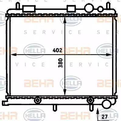 HELLA 8MK 376 718-614 - Радиатор, охлаждение двигателя autosila-amz.com