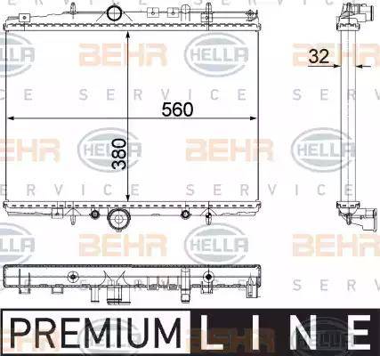 HELLA 8MK 376 718-041 - Радиатор, охлаждение двигателя autosila-amz.com