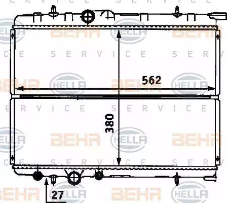 HELLA 8MK 376 718-161 - Радиатор, охлаждение двигателя autosila-amz.com