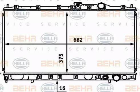 HELLA 8MK 376 718-391 - Радиатор, охлаждение двигателя autosila-amz.com