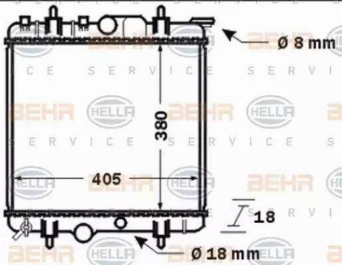 HELLA 8MK 376 718-241 - Радиатор, охлаждение двигателя autosila-amz.com