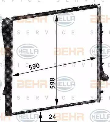 HELLA 8MK 376 718-764 - Радиатор, охлаждение двигателя autosila-amz.com