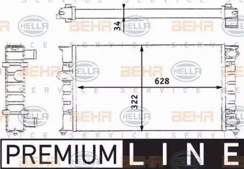 HELLA 8MK 376 713-421 - Радиатор, охлаждение двигателя autosila-amz.com