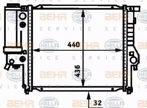 HELLA 8MK 376 713-174 - Радиатор, охлаждение двигателя autosila-amz.com