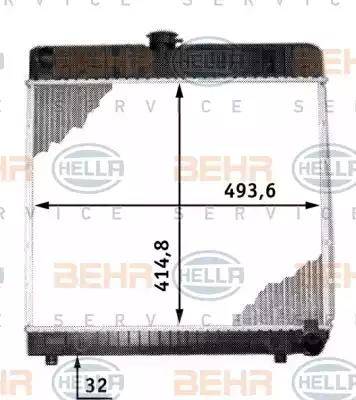 HELLA 8MK 376 713-211 - Радиатор, охлаждение двигателя autosila-amz.com