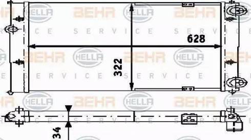 HELLA 8MK 376 713-734 - Радиатор, охлаждение двигателя autosila-amz.com