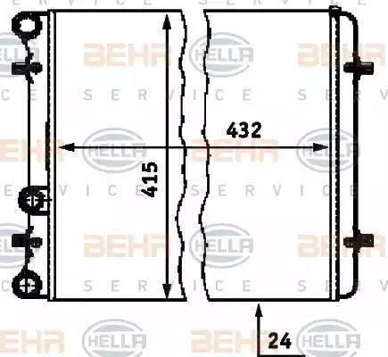 HELLA 8MK 376 713-774 - Радиатор, охлаждение двигателя autosila-amz.com