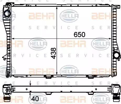 HELLA 8MK 376 712-484 - Радиатор, охлаждение двигателя autosila-amz.com