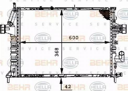 HELLA 8MK 376 712-604 - Радиатор, охлаждение двигателя autosila-amz.com