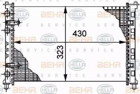 HELLA 8MK 376 712-084 - Радиатор, охлаждение двигателя autosila-amz.com