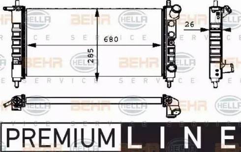 HELLA 8MK 376 712-701 - Радиатор, охлаждение двигателя autosila-amz.com