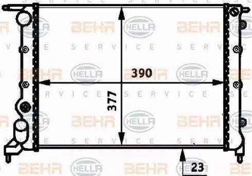 HELLA 8MK 376 717-301 - Радиатор, охлаждение двигателя autosila-amz.com