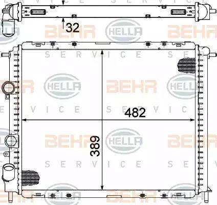 HELLA 8MK 376 717-791 - Радиатор, охлаждение двигателя autosila-amz.com