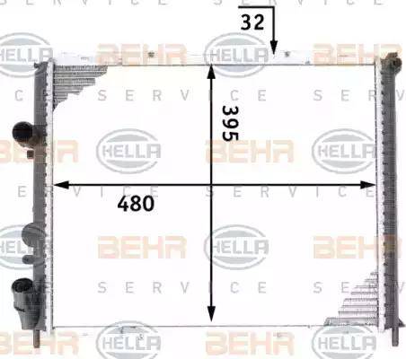 HELLA 8MK 376 717-761 - Радиатор, охлаждение двигателя autosila-amz.com