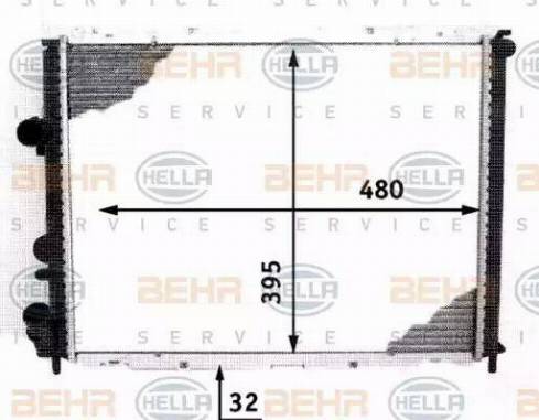 HELLA 8MK 376 717-771 - Радиатор, охлаждение двигателя autosila-amz.com