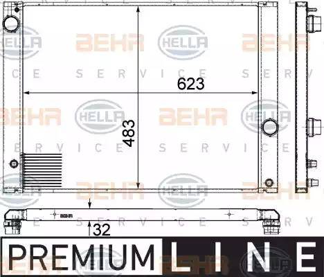 HELLA 8MK 376 780-661 - Радиатор, охлаждение двигателя autosila-amz.com