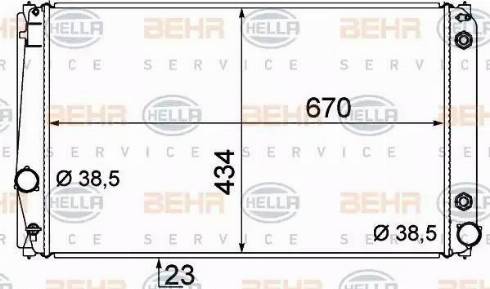 HELLA 8MK 376 783-611 - Радиатор, охлаждение двигателя autosila-amz.com