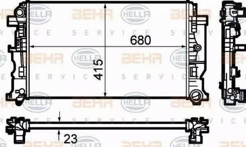 HELLA 8MK 376 782-054 - Радиатор, охлаждение двигателя autosila-amz.com