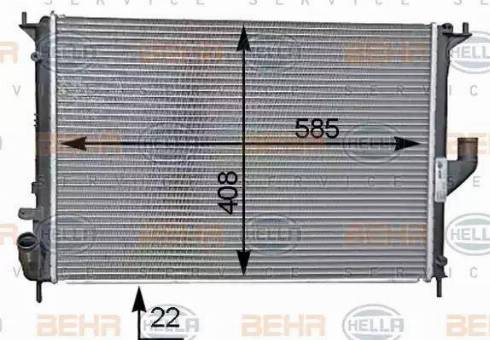 HELLA 8MK 376 787-341 - Радиатор, охлаждение двигателя autosila-amz.com