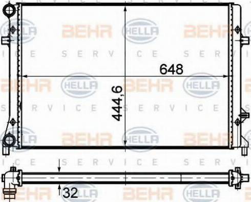 HELLA 8MK 376 787-361 - Радиатор, охлаждение двигателя autosila-amz.com