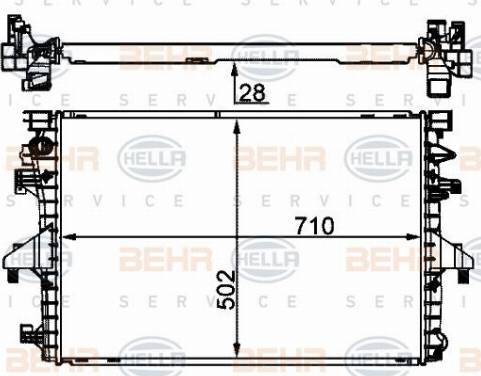 HELLA 8MK 376 787-751 - Радиатор, охлаждение двигателя autosila-amz.com