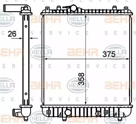 HELLA 8MK 376 735-081 - Радиатор, охлаждение двигателя autosila-amz.com