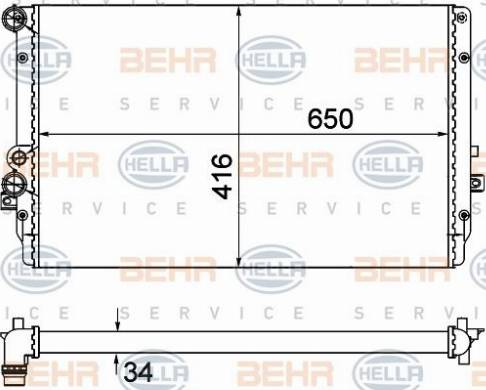 HELLA 8MK 376 735-365 - Радиатор, охлаждение двигателя autosila-amz.com