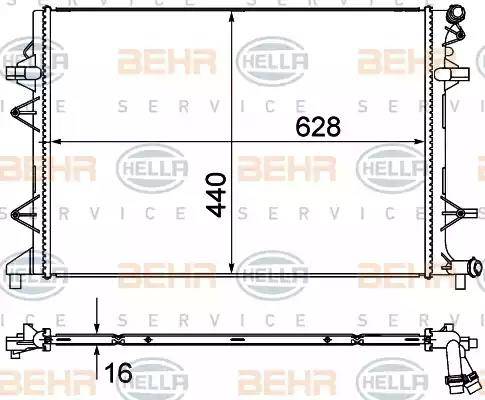 HELLA 8MK 376 735-371 - Радиатор, охлаждение двигателя autosila-amz.com