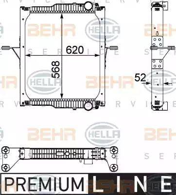 HELLA 8MK 376 733-731 - Радиатор, охлаждение двигателя autosila-amz.com