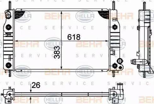 HELLA 8MK 376 724-541 - Радиатор, охлаждение двигателя autosila-amz.com