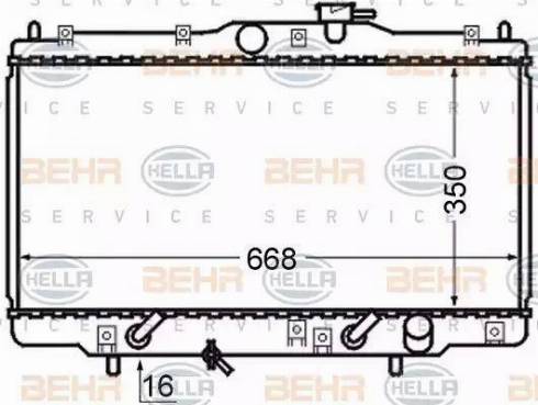 HELLA 8MK 376 724-511 - Радиатор, охлаждение двигателя autosila-amz.com