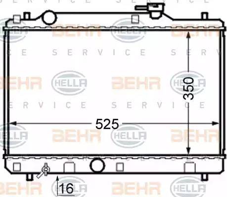 HELLA 8MK 376 724-581 - Радиатор, охлаждение двигателя autosila-amz.com