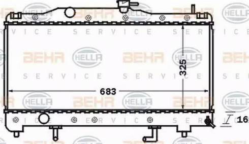 HELLA 8MK 376 726-561 - Радиатор, охлаждение двигателя autosila-amz.com