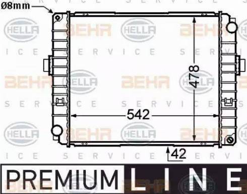 HELLA 8MK 376 726-631 - Радиатор, охлаждение двигателя autosila-amz.com