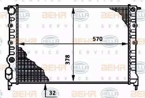 HELLA 8MK 376 720-441 - Радиатор, охлаждение двигателя autosila-amz.com