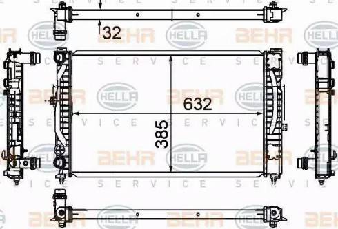 HELLA 8MK 376 720-591 - Радиатор, охлаждение двигателя autosila-amz.com