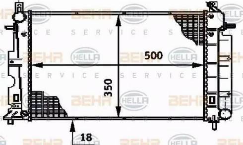 HELLA 8MK 376 720-541 - Радиатор, охлаждение двигателя autosila-amz.com