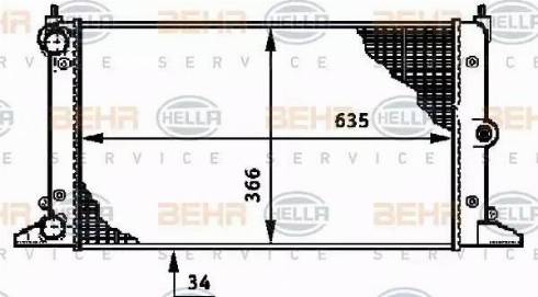 HELLA 8MK 376 720-511 - Радиатор, охлаждение двигателя autosila-amz.com