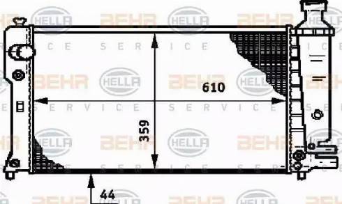 HELLA 8MK 376 720-061 - Радиатор, охлаждение двигателя autosila-amz.com