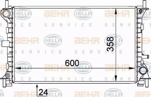 HELLA 8MK 376 720-301 - Радиатор, охлаждение двигателя autosila-amz.com