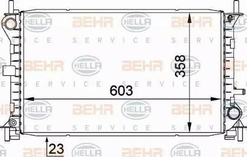 HELLA 8MK 376 720-291 - Радиатор, охлаждение двигателя autosila-amz.com