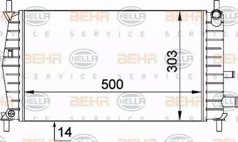 HELLA 8MK 376 720-261 - Радиатор, охлаждение двигателя autosila-amz.com