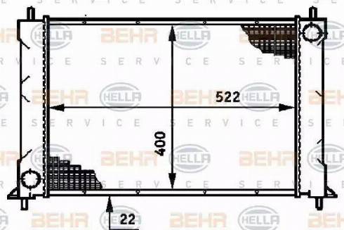 HELLA 8MK 376 720-231 - Радиатор, охлаждение двигателя autosila-amz.com