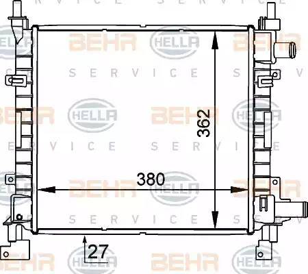 HELLA 8MK 376 720-271 - Радиатор, охлаждение двигателя autosila-amz.com